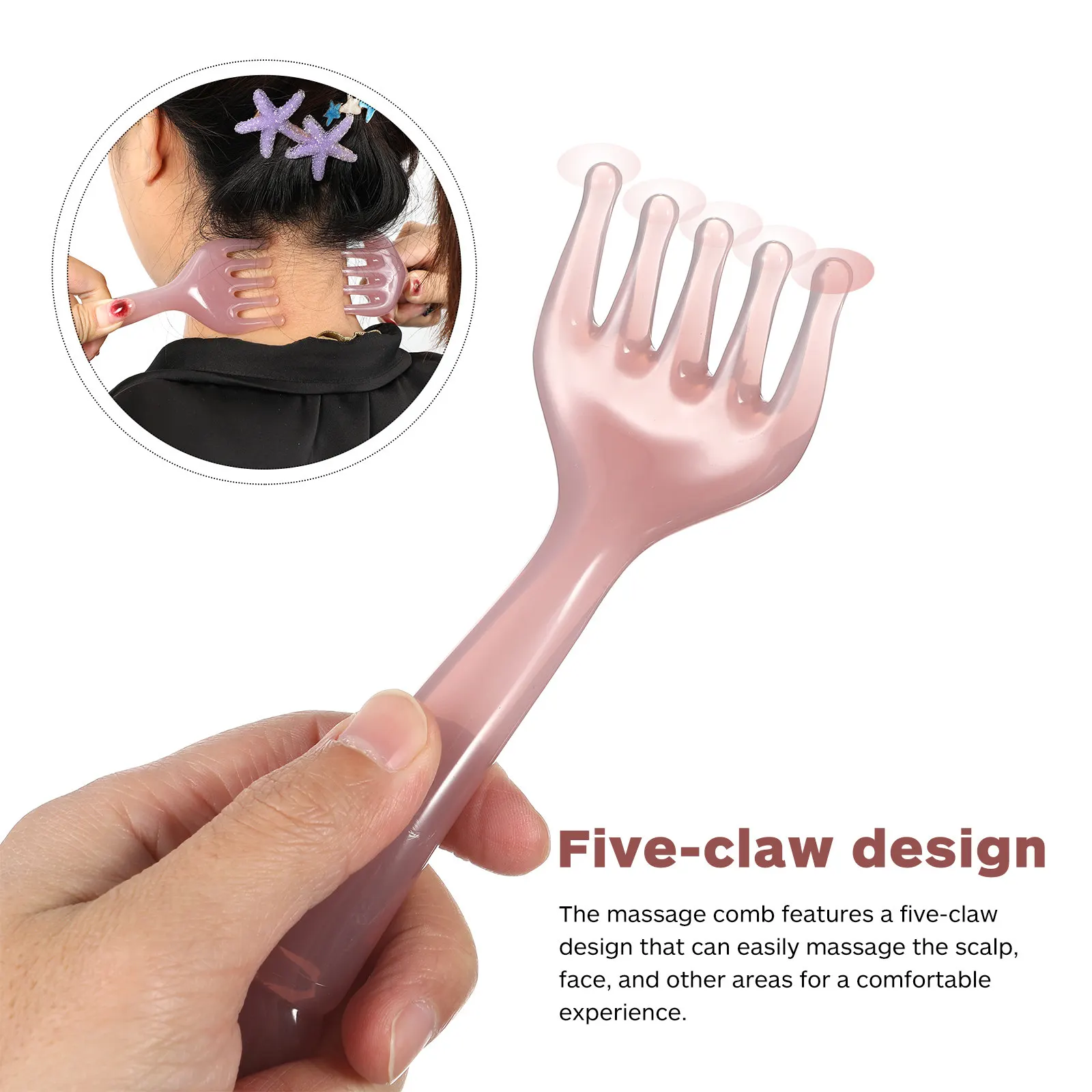 2Pcs Massage Comb Five-Claw Scalp Massager Wide Tooth Hair Comb Hair Styling Tool for Women Men Scalp Massager