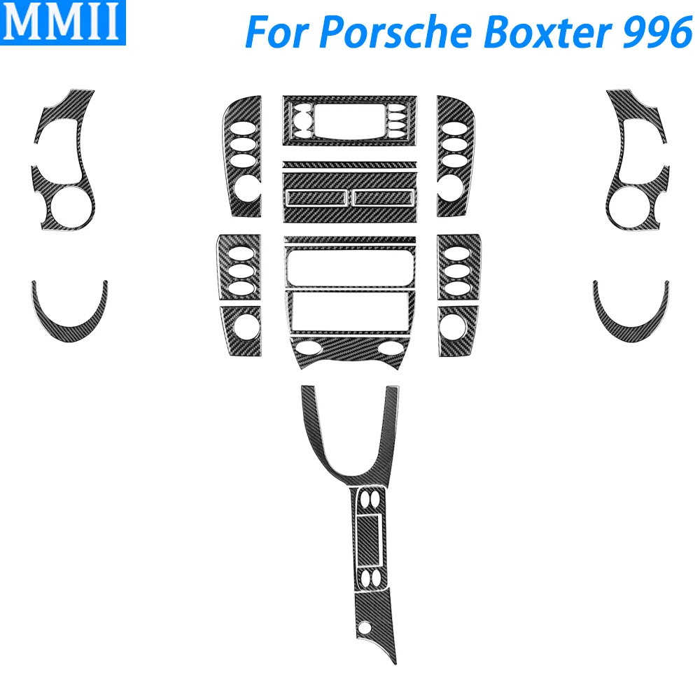 

For Porsche Boxter 996 1998-2004 Carbon Fiber Center Console Gear Shift Air Outlet Trim Suite Car Interior Accessories Sticker