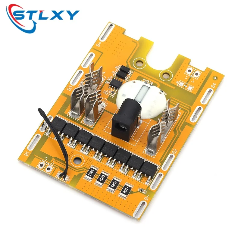 5S 21V 8MOS Li-ion BMS 5-FET with Temp Protection For Makita Style for High Power Tools Yellow PCB