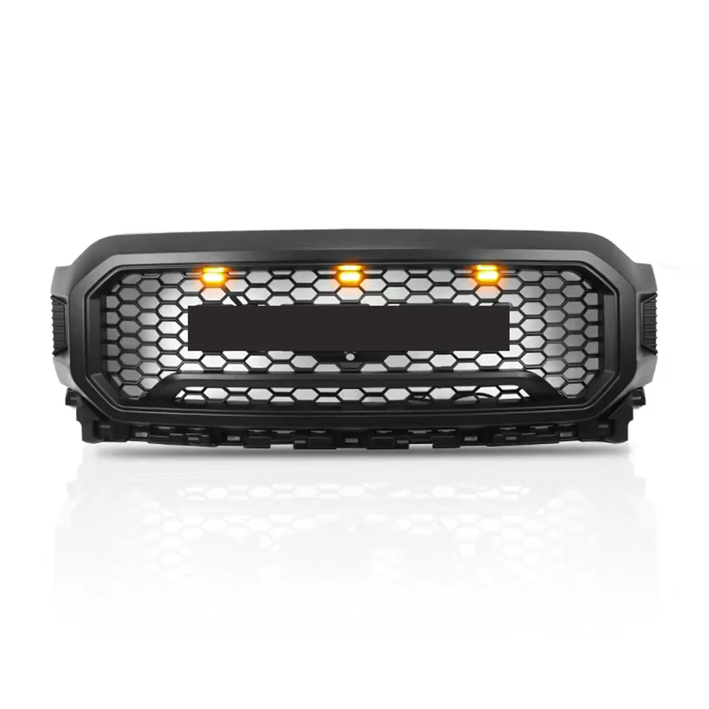 Pickup Racing Grille Fit For Ford F150 2021 2022 2023 Retrofitted Shelby Front Bumper Grille With Light Guard Grid Grille