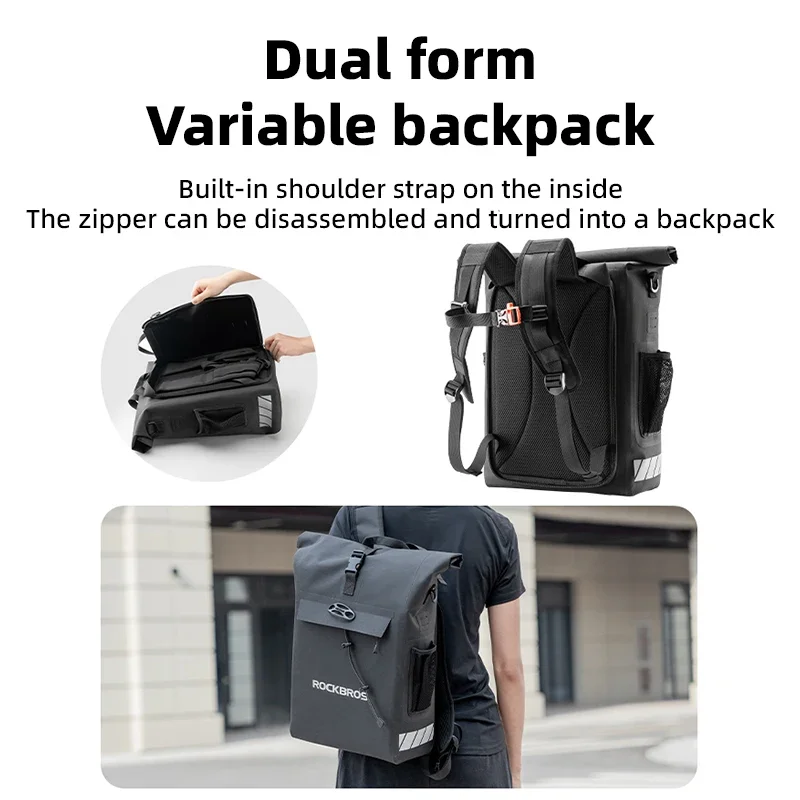 Bicycle Multifunctional Shelf Bag Waterproof Rear Rack Bike Bag Panniers Storage Road MTB Helmet Bag Cycling Gear