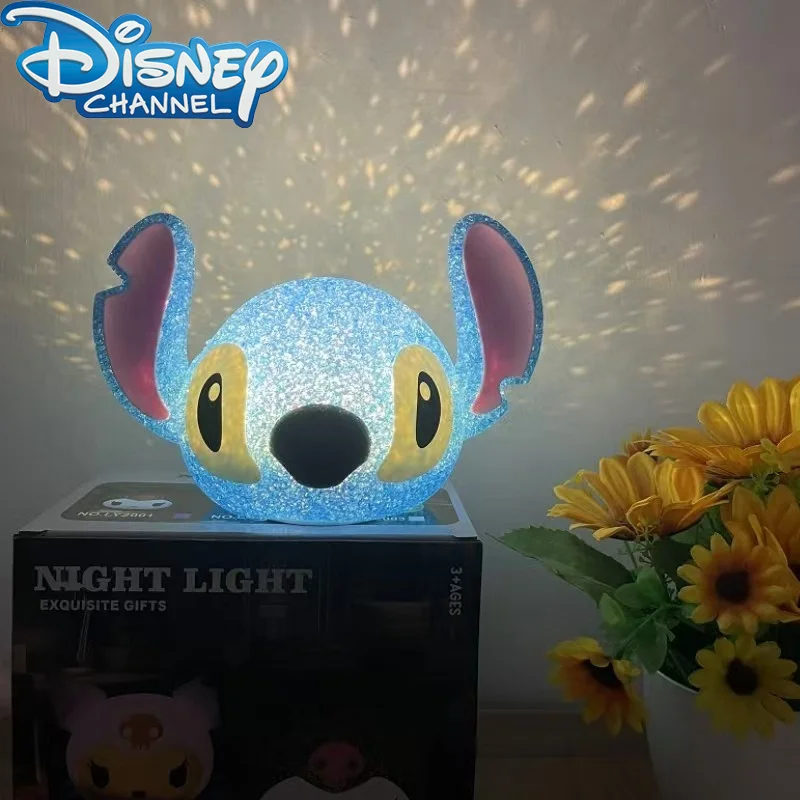 Disney Stitch Particle Projection Night Light Anime Lilo and Stitch 3D Doll Reading Lamp USB Creative Desk Lamp Kids Gifts