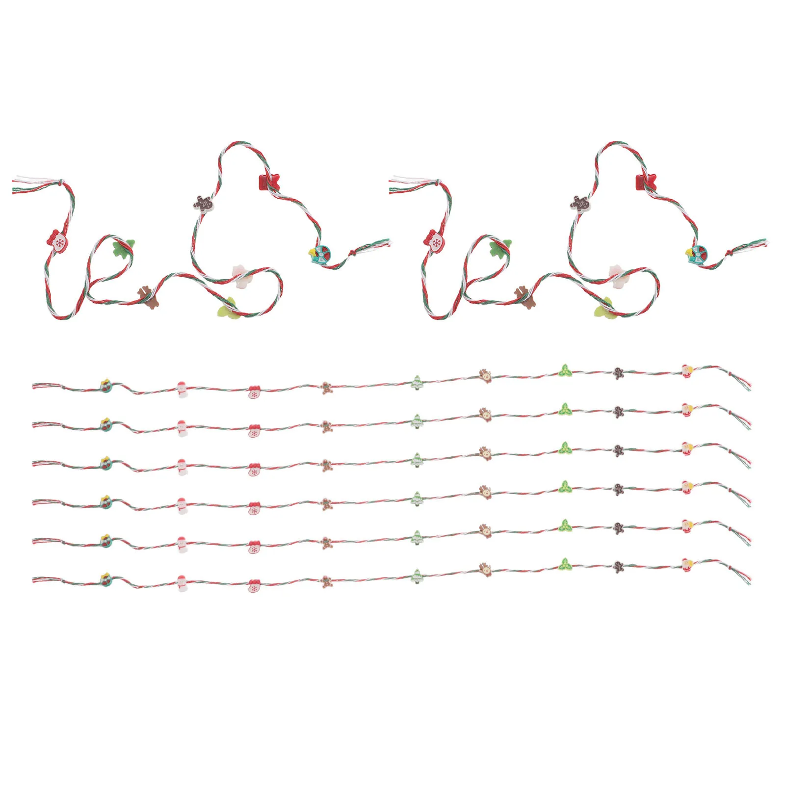 

8 шт. миниатюрная рождественская гирлянда, декоративная гирлянда для камина, праздничная деревенская сцена, рождественские мини-аксессуары
