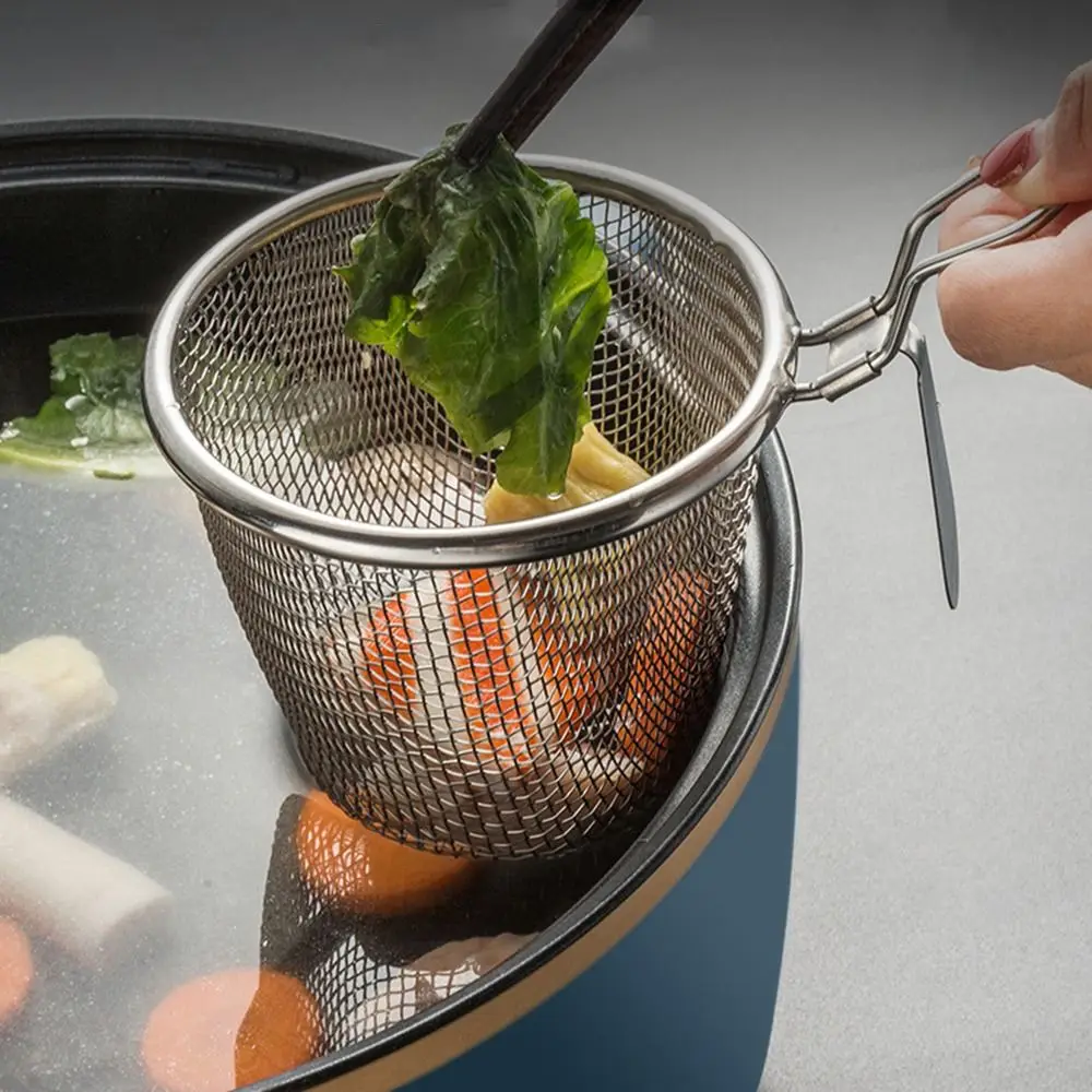 

Cooking Restaurant Fry Basket French Fries Stainless Steel Hot Pot Food Sieve Colander Skimmer Slotted Spoon