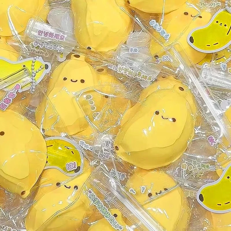 Apple Squishy Simulated Banana Apple Fruit Squishy Toys Desk Accessories Anti Anxiety Ornament Funny Slow Rising Gifts