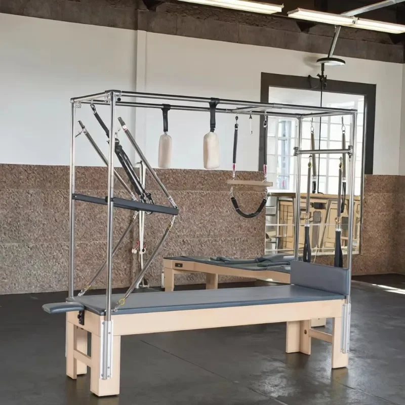 

XMSJ Professional Multi-Function Pilates Reformer Durable Maple Wood Exercise Training Equipment For Body Pilates Stud