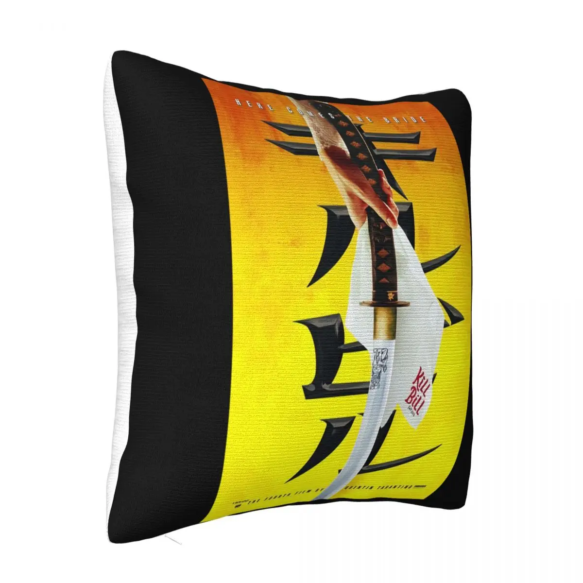 Kill Bill Movie Poster Black Small Size Tarantino Uma Thurman Nwt Funny Science Pillow Case