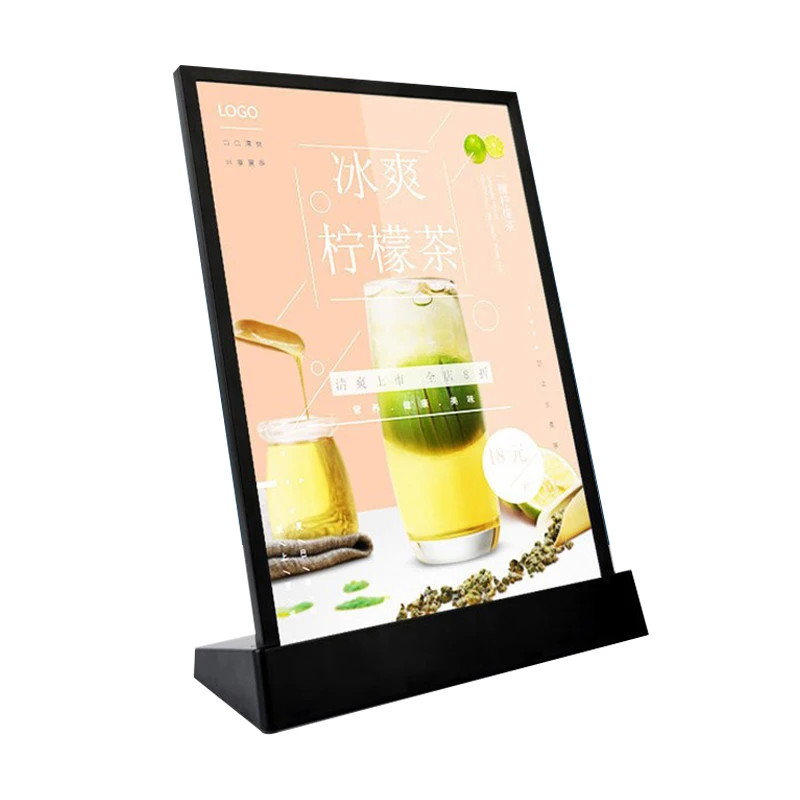 Luminescent Menu Display Plate Milk Tea Shop Acrylic Price List Dishes Wine List A4 Menu Design and Production Table Plate