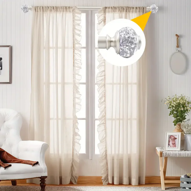 1set Luxurious Decorative Curtain Rod, 7/8\