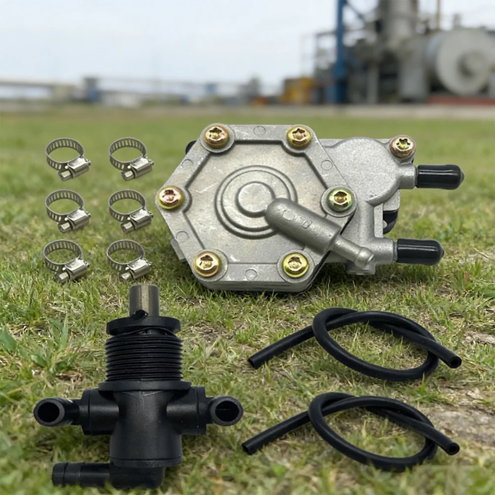 Replacement Fuel Pump Assembly Kit for Sportsman 300 includes 1 pump 2 fuel pipes 6 clamps and fuel switch for easy upgrade