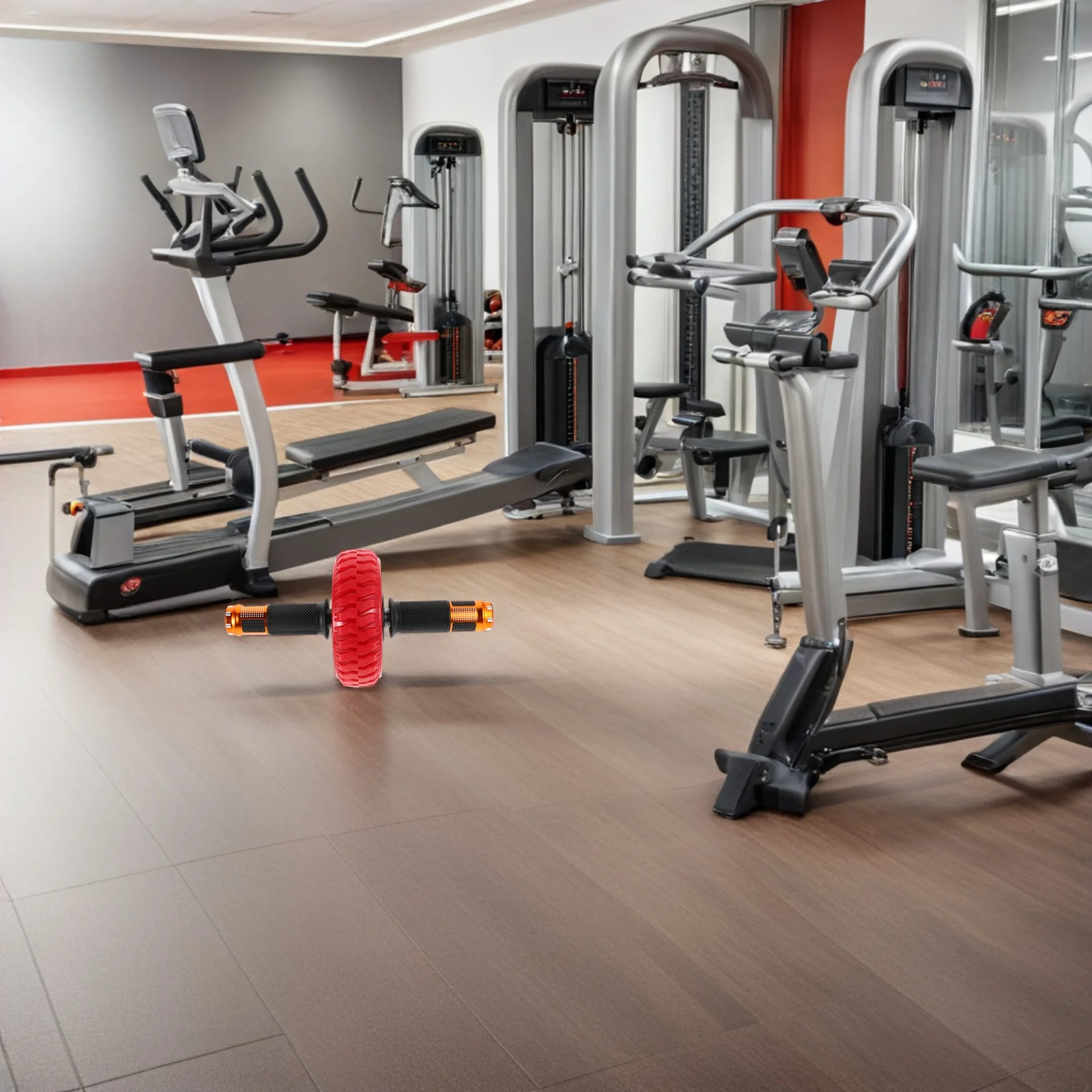 

Ab Roller Wheel Core Strength Trainer Nonslip Handles Durable Construction Compact Portable Abdominal Exerciser