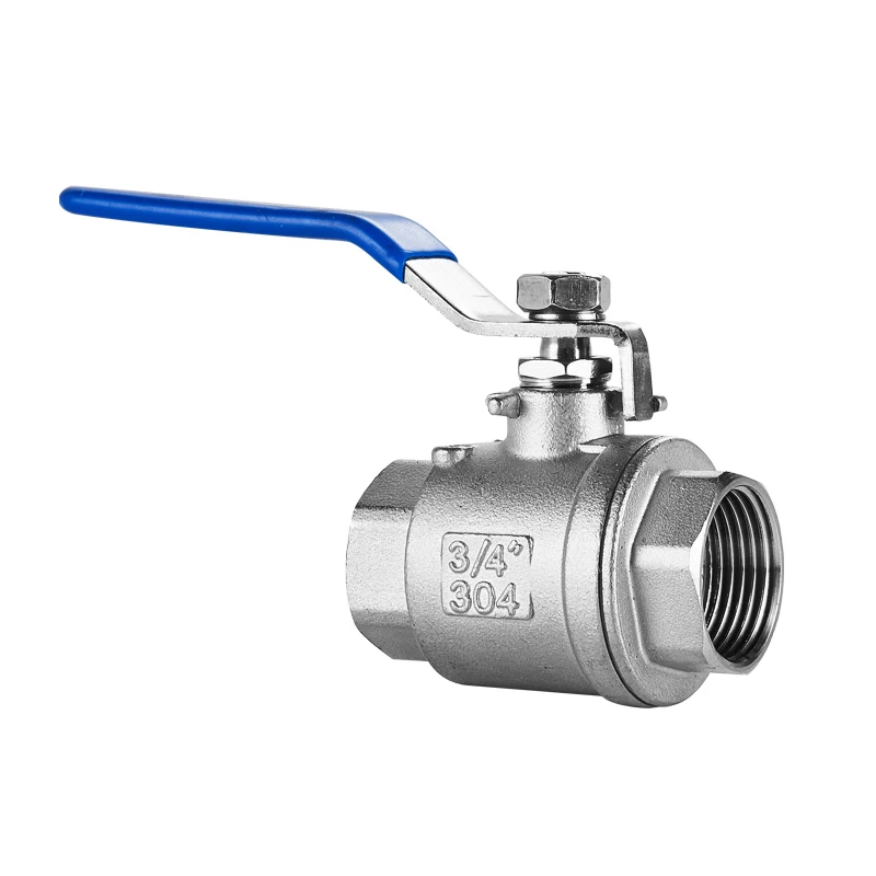 DN8/10/15/20/25/32/40 Stainless Steel 304 SS 2P Two-Piece Female Thread Ball Valve With Vinyl Handle Valves Water Switch