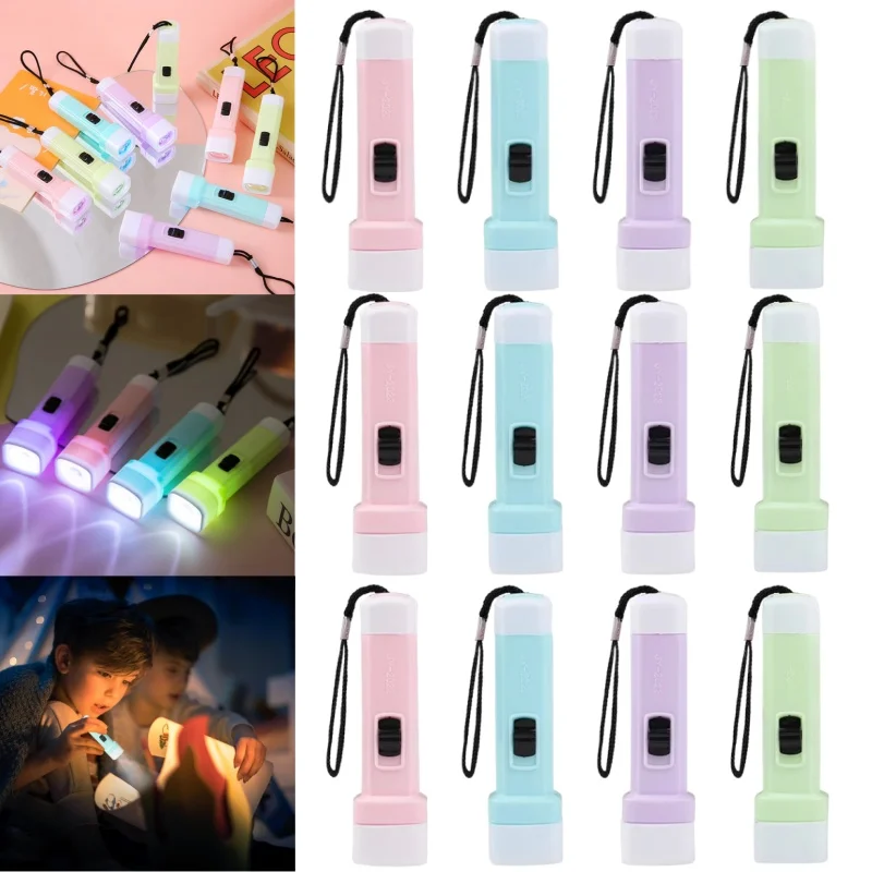 

Cute Macaron Hues Childrens Flashlight Jelly Color Portable Mini Torch Small Handheld Light For Kids Home Outdoor Emergency
