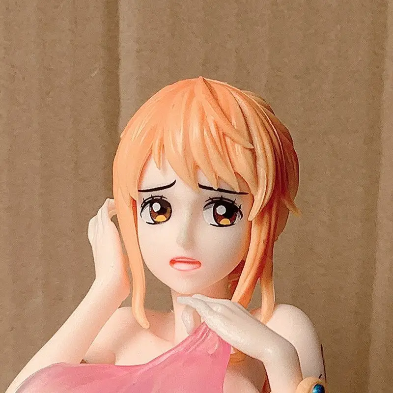 15cm One Piece Nami Szlafrok Dwugłowa Piękna Dziewczyna Anime Ręcznie Robione Figurki Akcji Dekoracja na Biurko Ozdoba Prezent