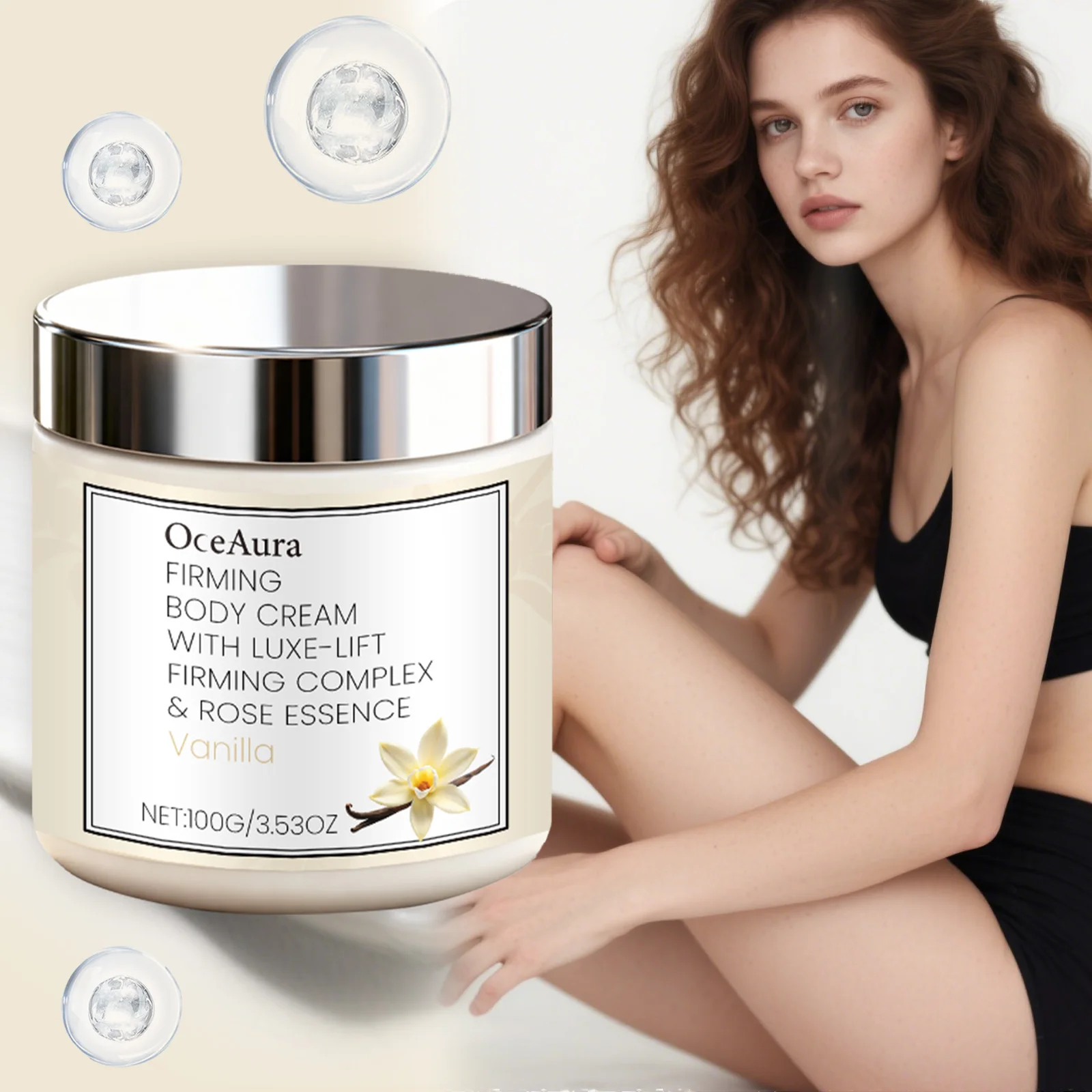 

Vanilla Body Cream for Dry Skin & Firming Intensive Moisturizer Winter Skincare Gift Set Hydrating Repair Cream Anti Wrinkle