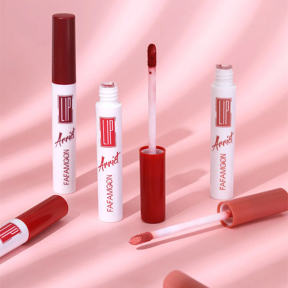 Do Not Take Off Makeup Matte ลิปสติก Lip Gloss Cover Box ลิปสติกติดทนนาน 6 Lip Glaze Matte Lip Gloss ง่ายต่อการพกพา Lip Gloss