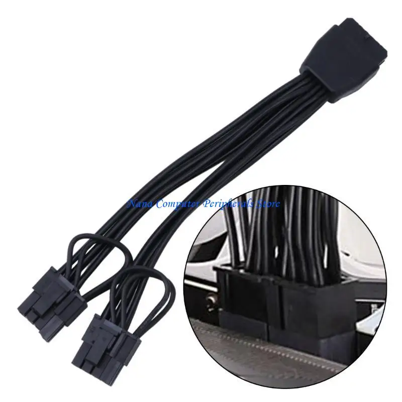 F68C Video Card 12PIN to Two 6+2 Adapter GPU 12Pin to 8Pin 6+2Pin Connector Cord
