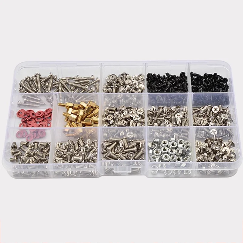 228/360PCS Computer PC Case Hard Disk Drive Fan Motherboard Power Supply Server HDD PSU PCI Mount Repair DIY Screw Bolt Kit Set