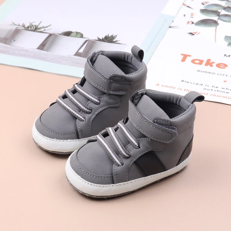 

Baby Boys Girls High-top Non-slip Soft-soled Walking Shoes Baby Retro 0-1 Years Old Fashion Casual Shoes