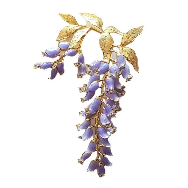 

Natural Crystal Wisteria Brooch, Fashion Week Dress Corsage
