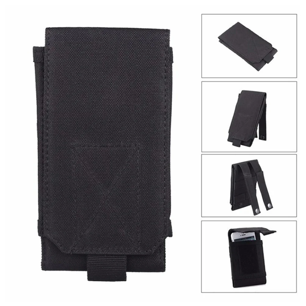 

2Pcs Outdoor Waist Pack Black Compact Running Belt Pouch Universal Phone Case Closure Buckle Straps for Travel Cycling