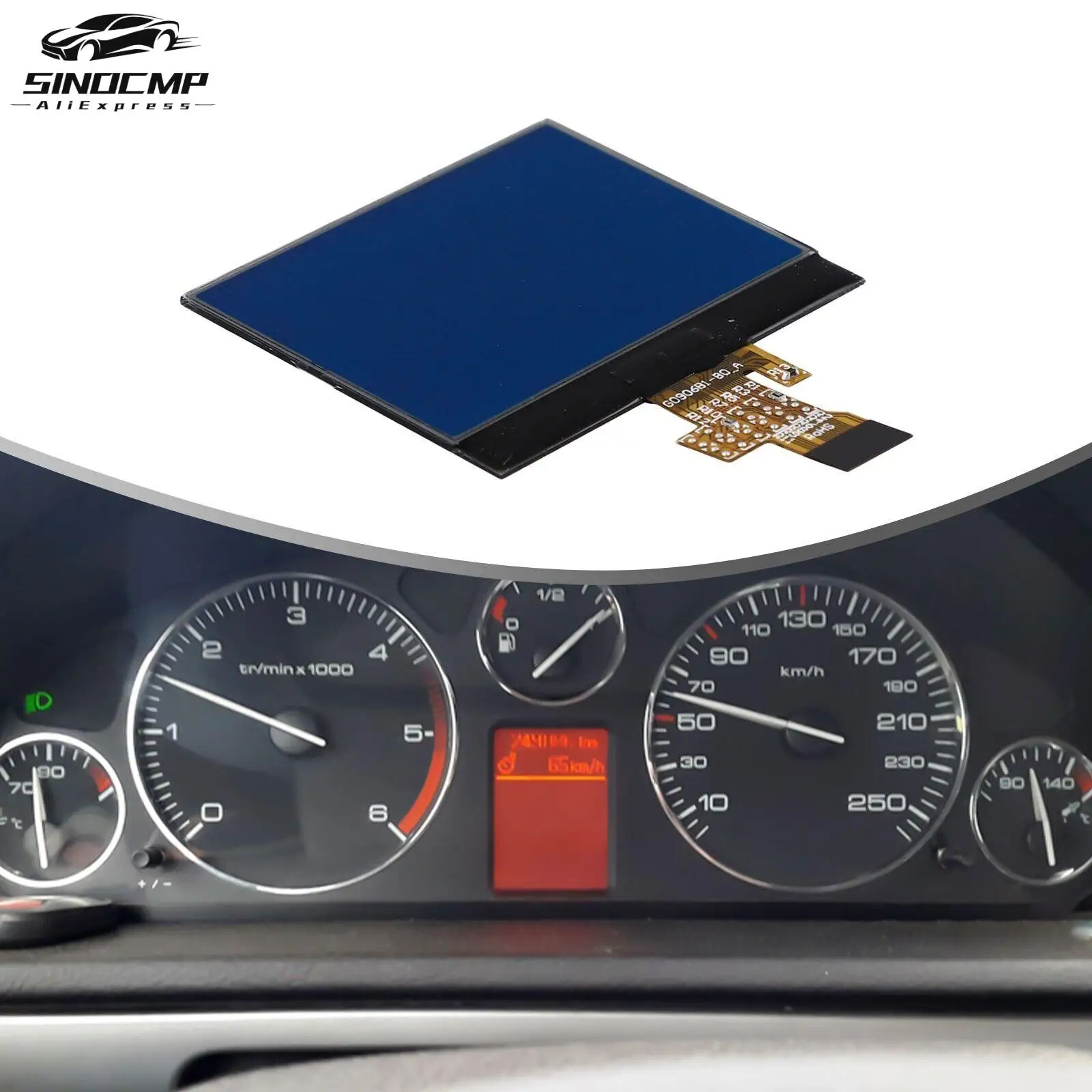 

A2C53119649 9658138580 Car Dashboard LCD Display Screen For Peugeot 407 2004-2010 407SW 2004-2010 407 Coupe 2005-2010