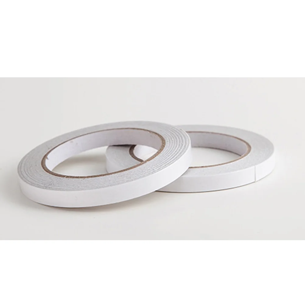 

6 шт., двусторонняя клейкая лента, прозрачная, 10 мм x 8 м, сильная фиксация, многоразовая, для рукоделия, офиса, школы, канцелярских принадлежностей