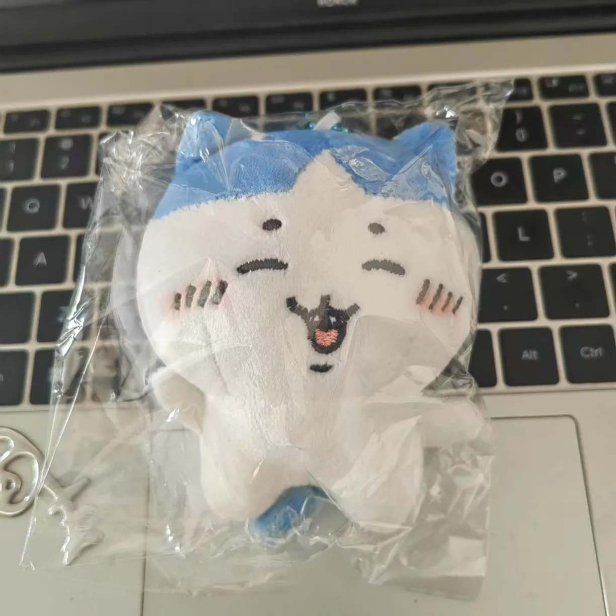 Leuke Chiikawa Hachiware blauwe kat pluche sleutelhanger Kawaii gevulde pop tas hanger mini knuffel voor meisjes cadeau decoratie