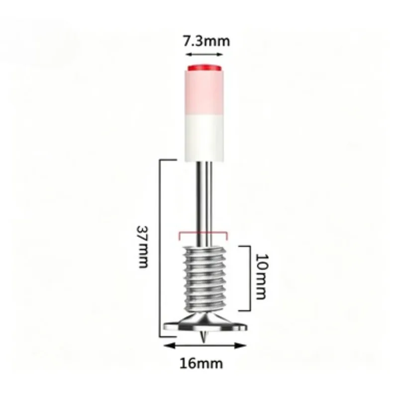 7.3mm Integrated Shooting Nail with M8 Thread, Round Head Ceiling Fastener for Light Fixture Installation, 100Pcs/Pack