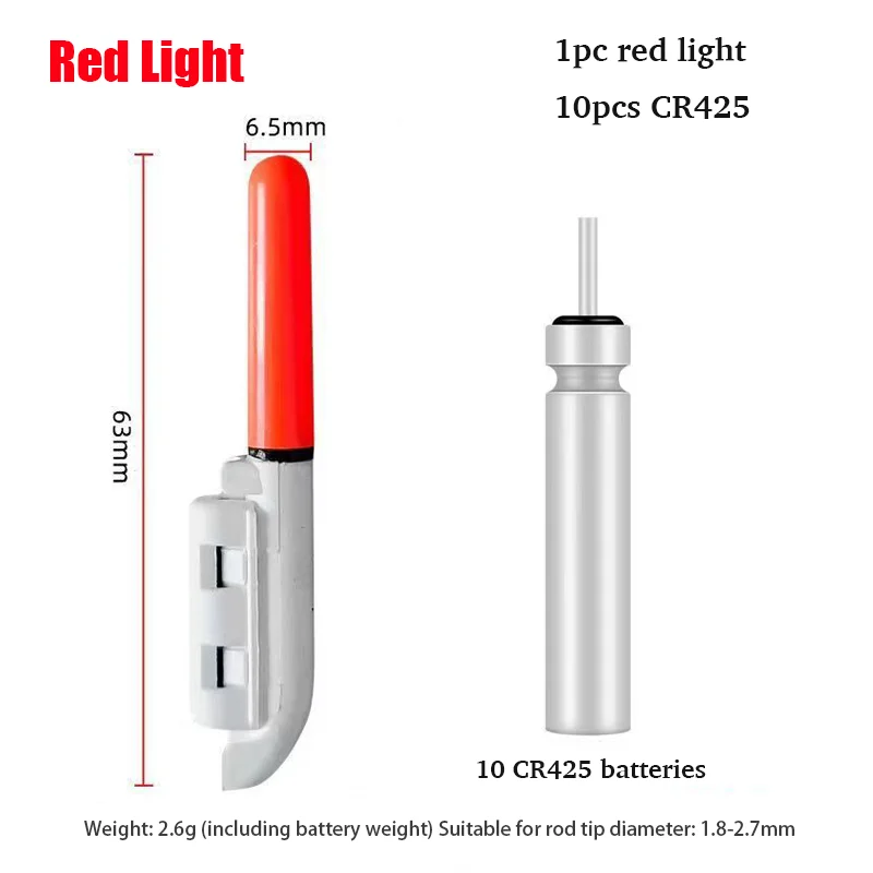 1PC Night Fishing Electronic Rod LED Light Stick Luminous Glow Waterproof Rock Fishing Float Tackle Accessories CR425 Battery view 5