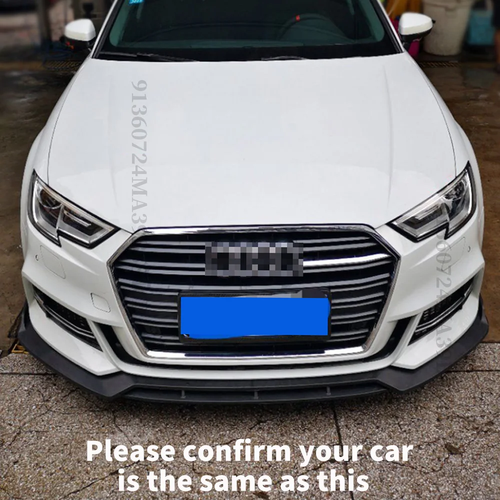 Front Bumper Lip Protector Chin Deflector Guard Cover Facelift For Audi A3 S3 2016-2019 S-line Decoration Splitter Trim Styling
