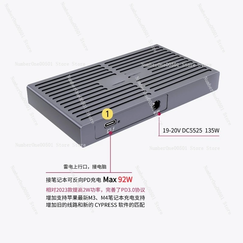 Thunderbolt 4 Hub مع شريحة JHL8440 - متوافقة مع Thunderbolt 5/4 وUSB4 لأجهزة الكمبيوتر المحمولة/الكمبيوتر المحمول 2025