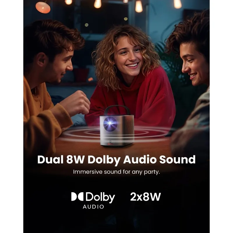 Mars 3 Air GTV Projector  1080P, Dolby Digital Sound,150-Inch Picture, Built-In Battery for 2.5 Hours of Playtime Anywhere.