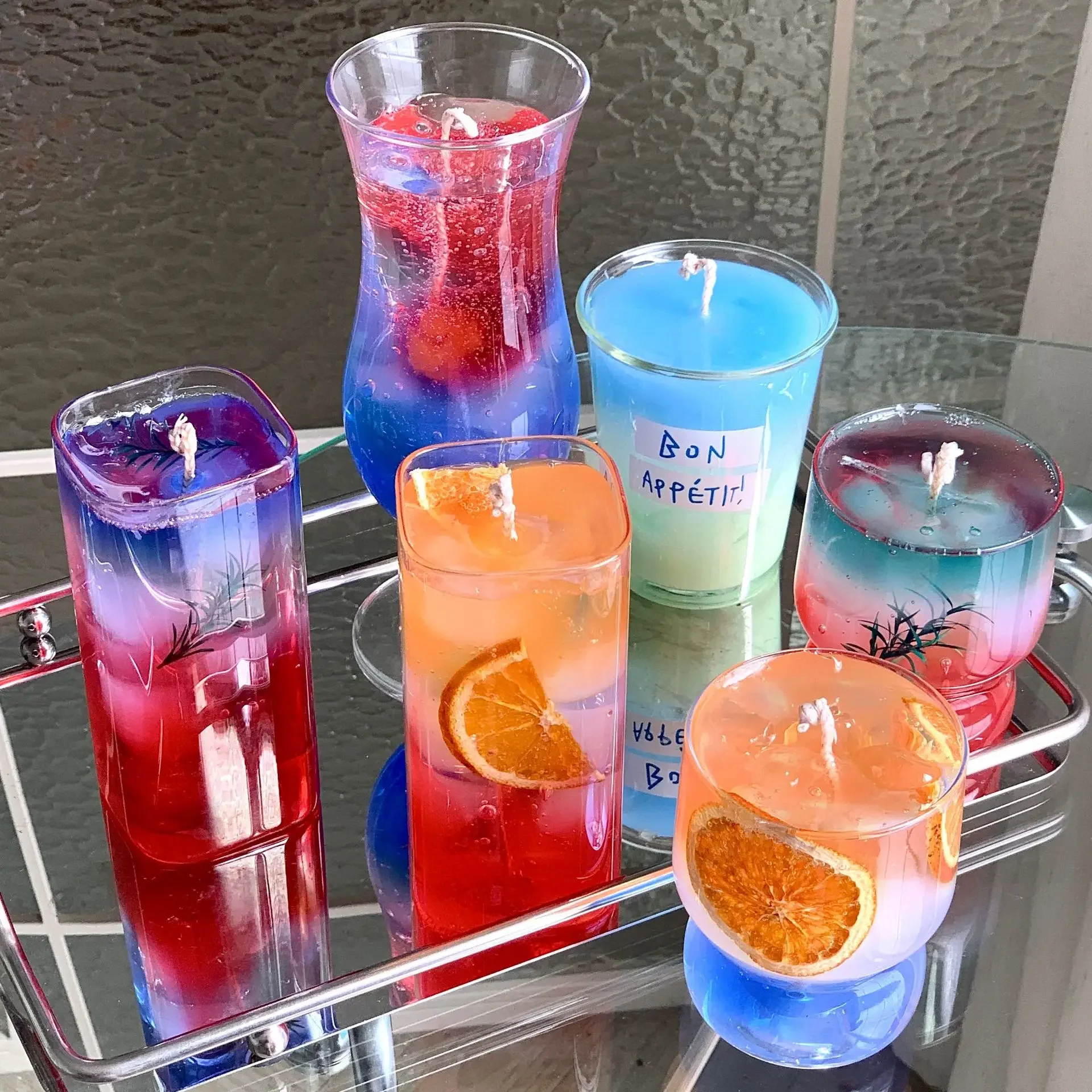 

Jelly Wax Summer Juice Scented Candle Cup Simulation Sparkling Water Drink Jelly Wax Aromatherapy Cup Home Decoration Gift