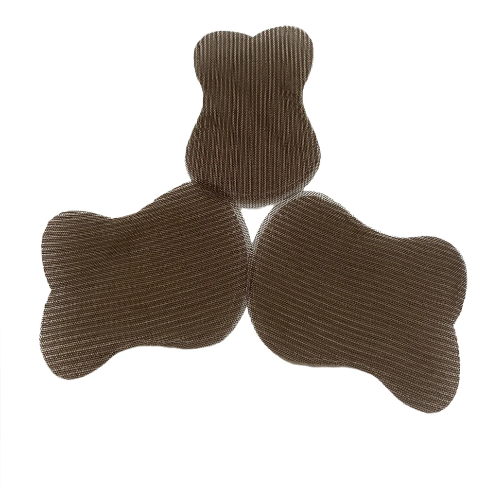 1/3pcs Brown Invisible Hair Grippers, Self-Adhesive No-Slip Nylon Hair Bands, Magic Hair Stickers for Forehead