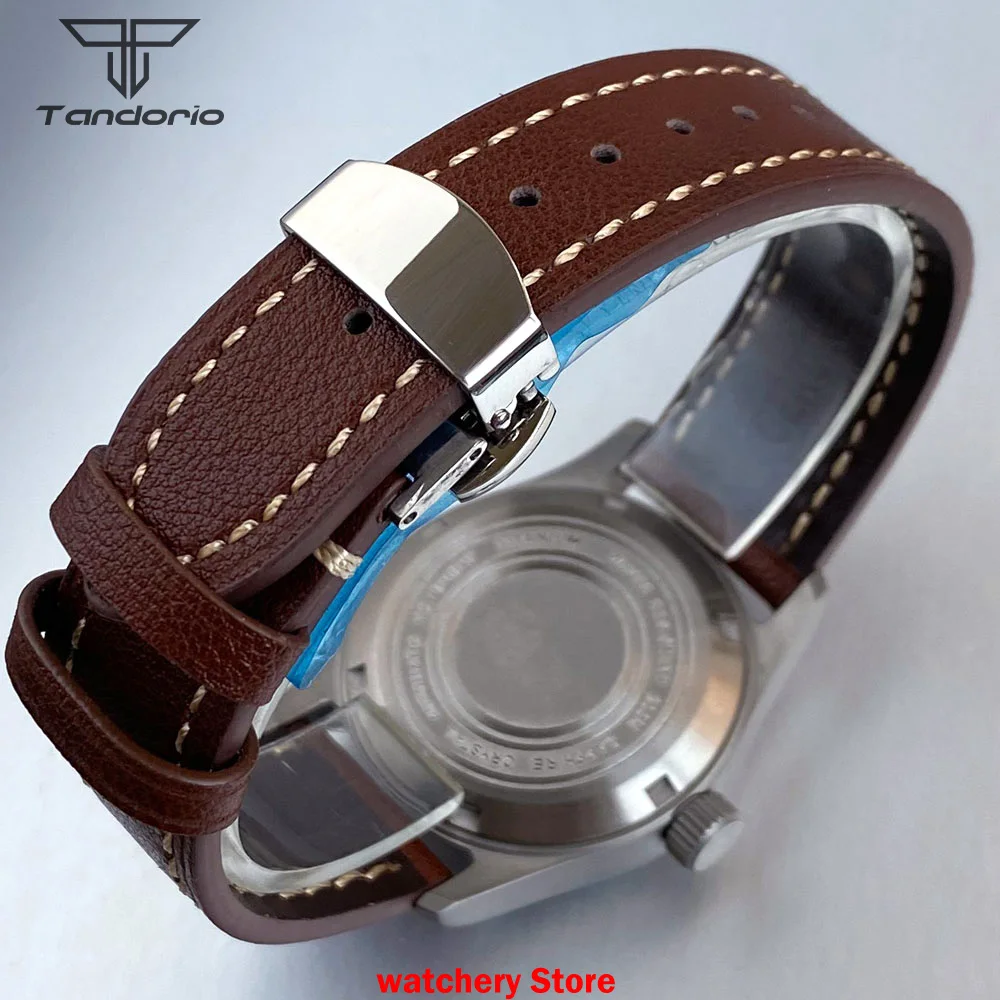 Cassa in titanio personalizzata Orologio pilota da 36 mm Quadrante bianco NH34 GMT Orologio meccanico NH34A Movimento automatico Orologio da polso da uomo 20ATM