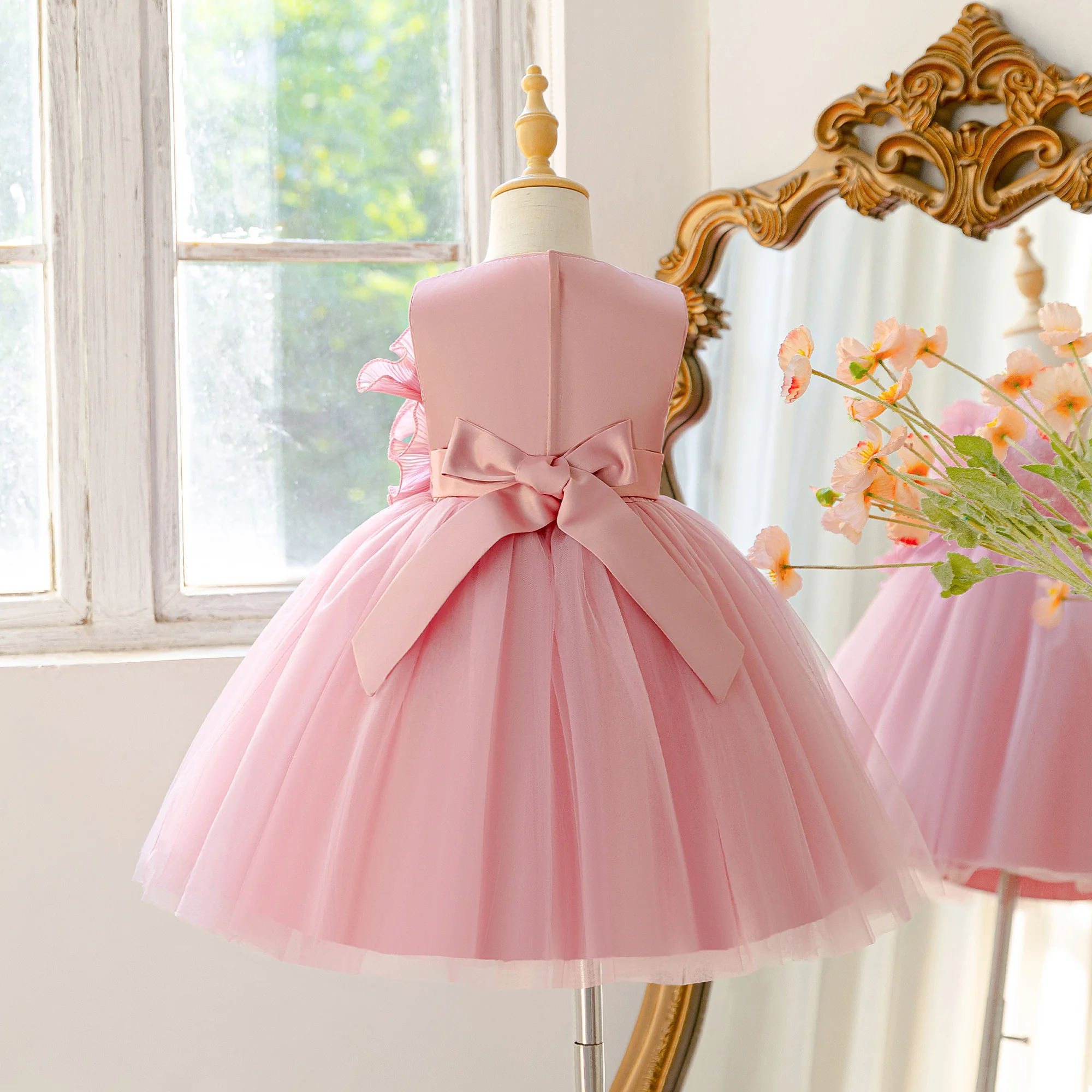 Elegant Party Girls Dresses Gala Wedding Bridesmaids Birthday Princess Prom Dress Girl Baptism Graduation Piano Performance Gown
