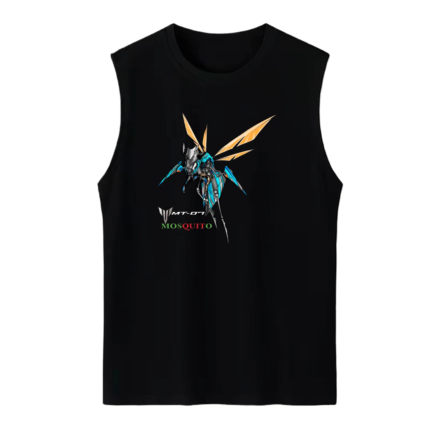 Classic Japanese Motorcycle MT-07 Mosquito Inspired Tank Top New 100% Cotton O-Neck Summer Casual Mens Vest Sleeveless Tee Shirt