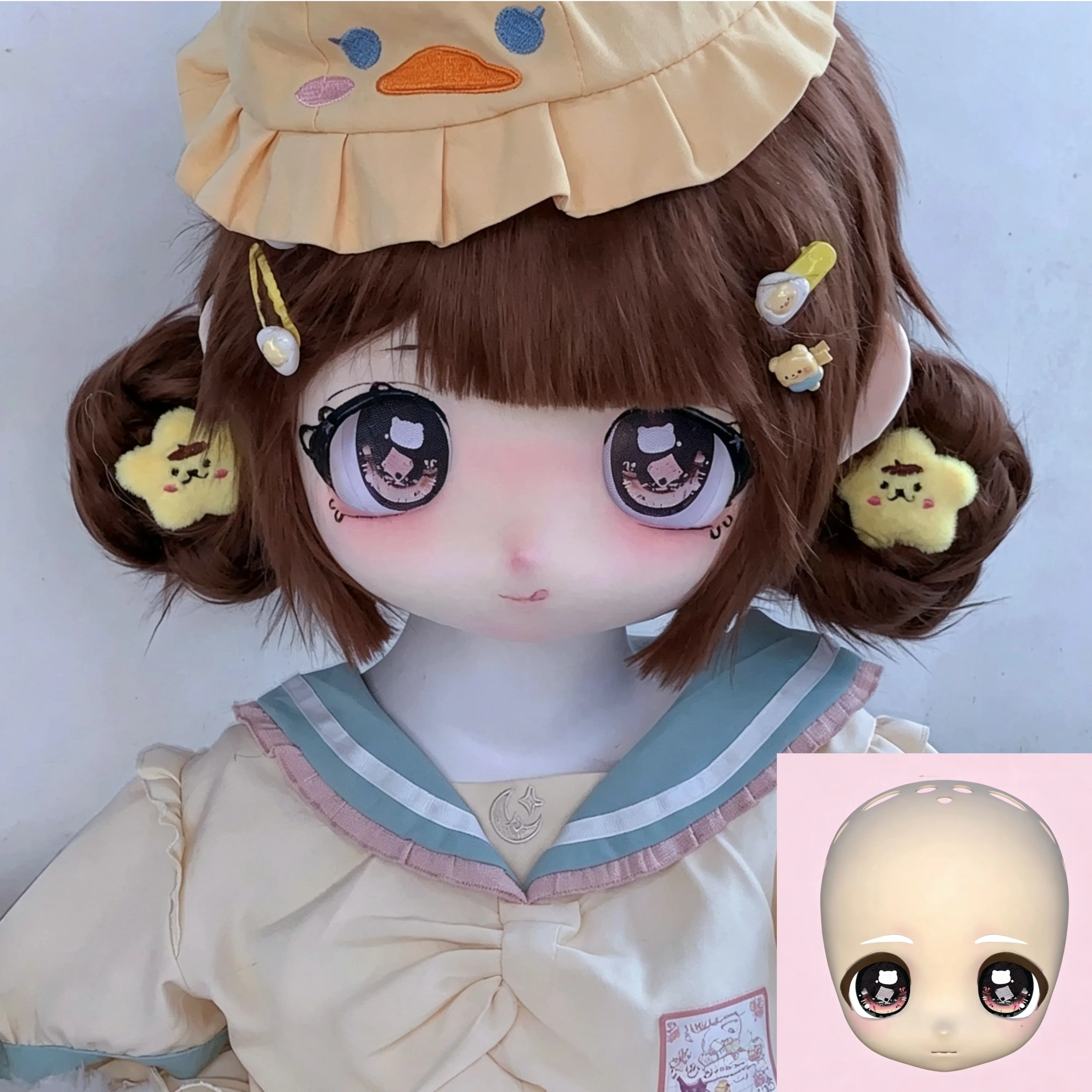 Original Human OC Head Shell  Kigurumi Fursuit Head Base Blank Head Shell for Furry DIY Cosplay