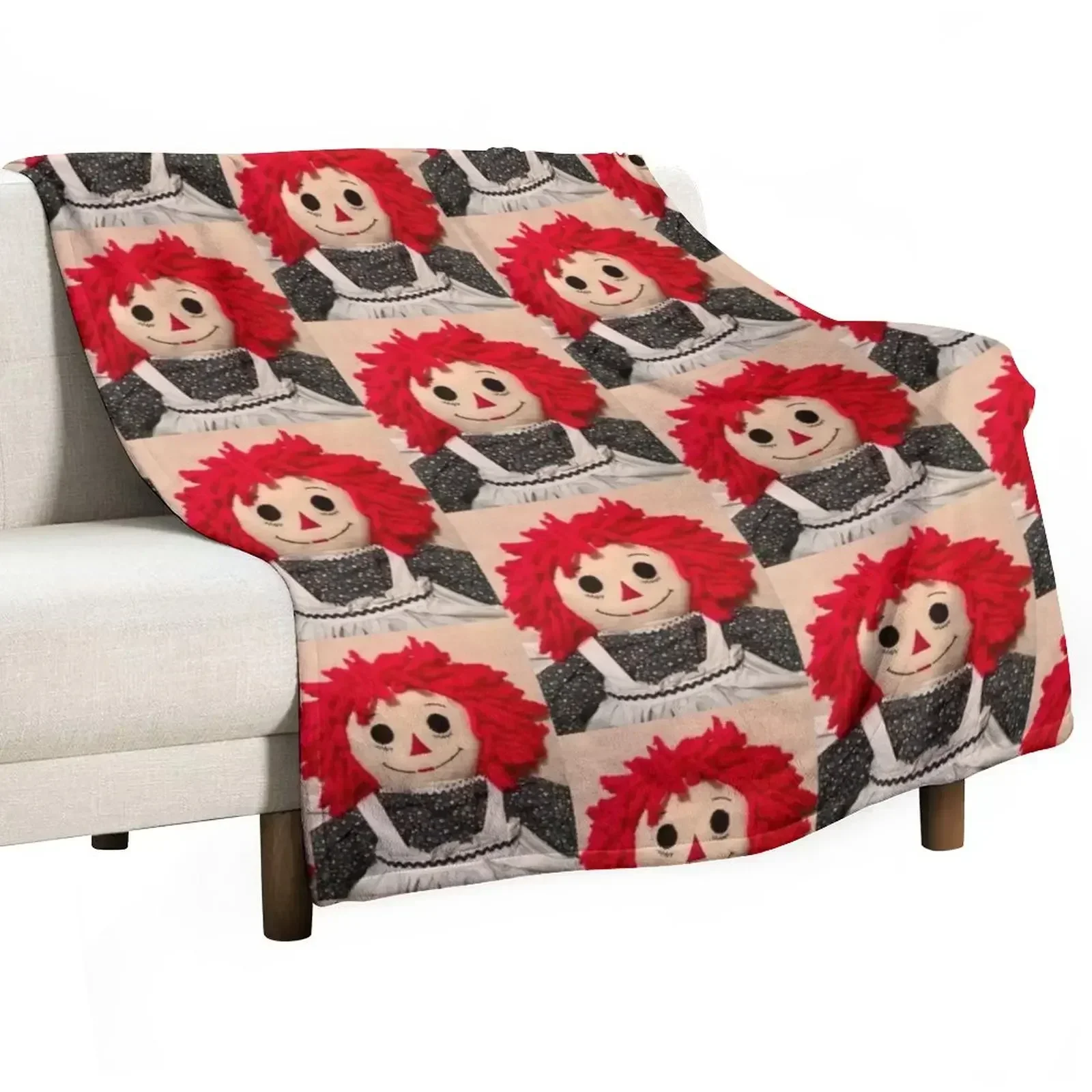 Sweet Raggedy Ann 2 Throw Blanket wednesday Plush Blankets