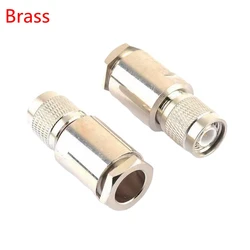 1-10Pcs TNC Male Plug Connector TNC Male Clamp Solder for RG8 RG213 RG165 LMR400 7D-FB Coax Cable Fast Delivery Brass Copper