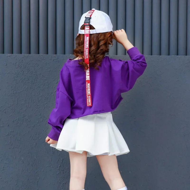 Kinder Jazz Dance Kostüm Mädchen Hip Hop Performance Kleidung Casual Street Dance Kinder Moderne Dancewear Laufsteg Show Outfit