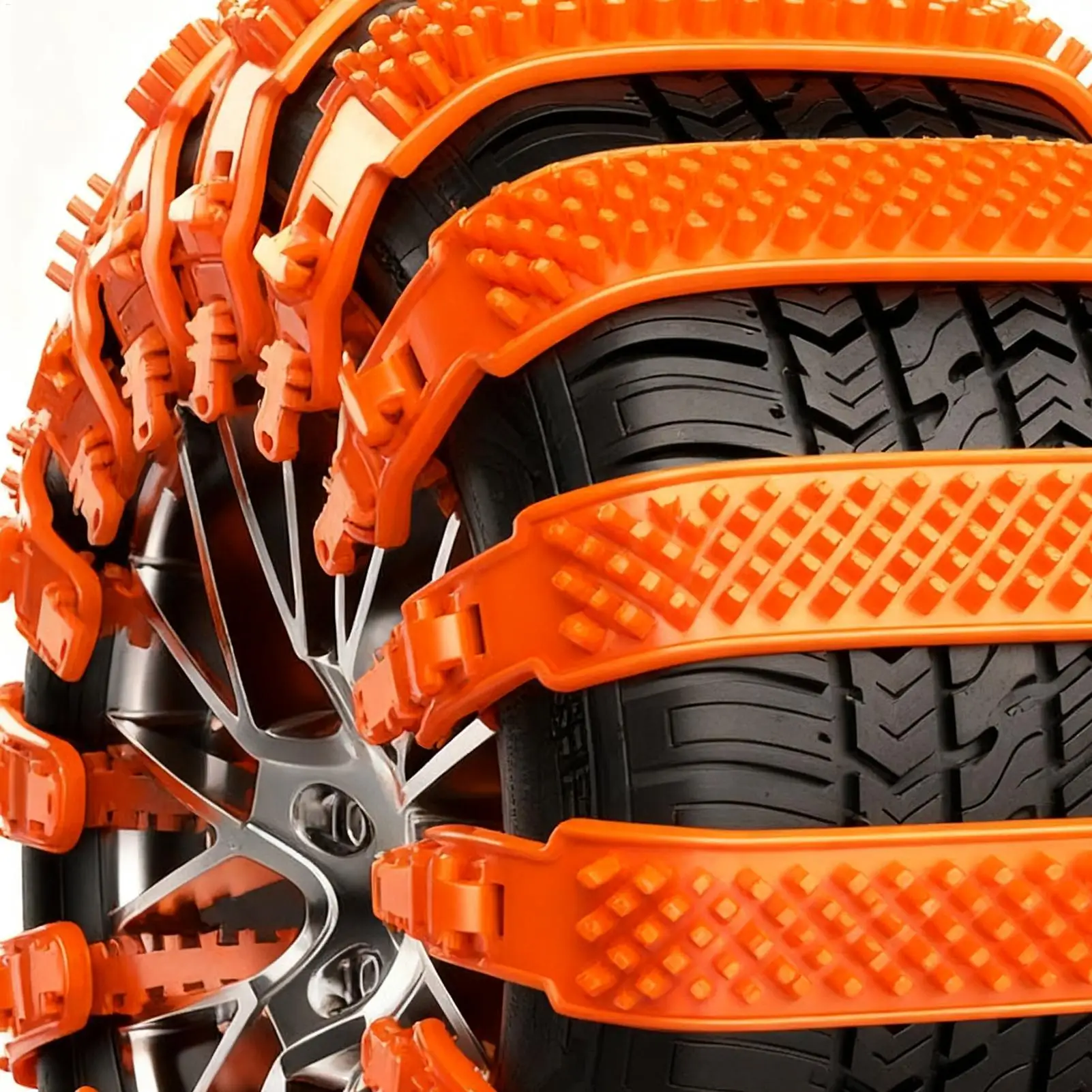 

Snow Chains Heavy Duty Traction Belt 5 Pieces Snow Car Tire Cable Tie For Vehicle Automotive Scooter SUV Sedan Truck Driving