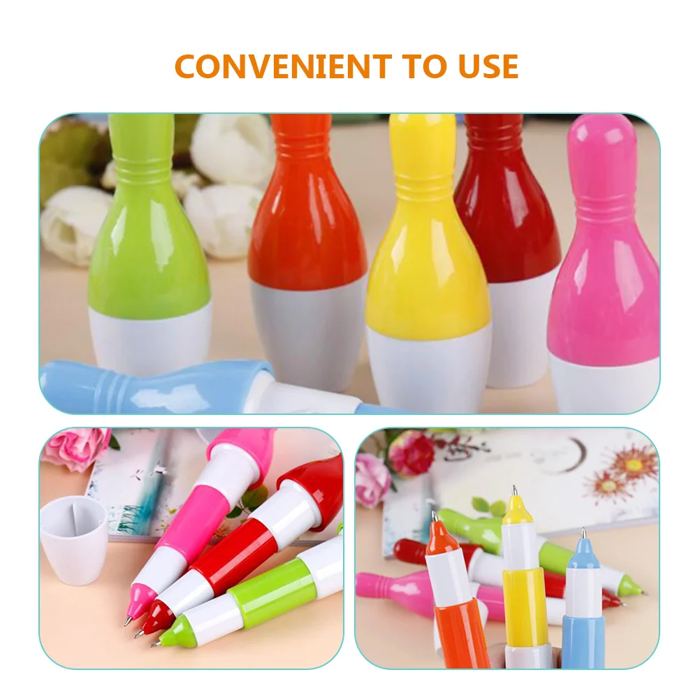 Bowling Retractable Pen Multi-function Pens Student Supply Writing Accessory Portable Small Ballpoint