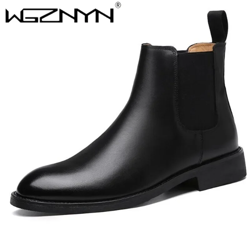 Fashion Yellow Chelsea Boots Men Pointed Comfortable Dress Boots Men Slip On Cheap Women Men\'s Suede Shoes Zapatos Hombre Casual