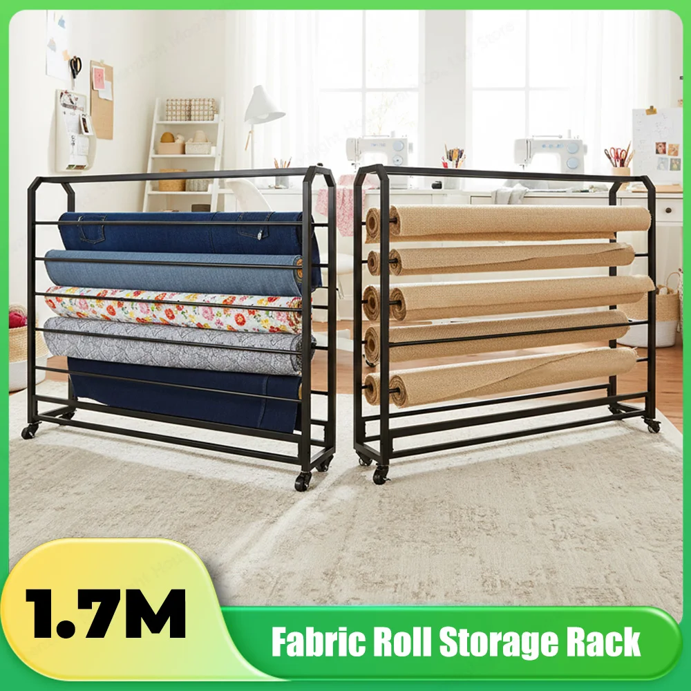 

Стеллаж для хранения рулонов ткани, передвижной, усиленный, стальной, на колесах, для виниловых рулонов/кожаных рулонов/оконной пленки/обоев