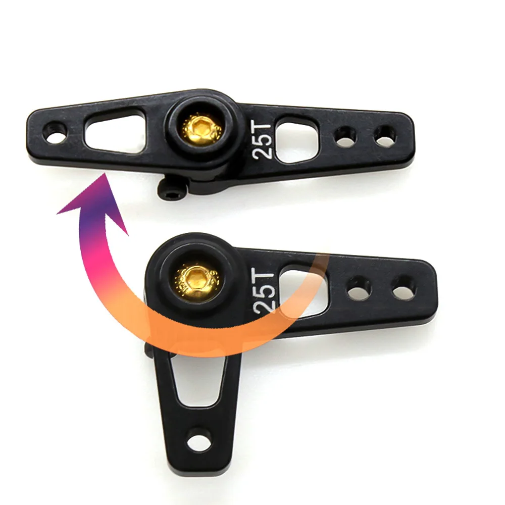 YSUN-Aluminum Alloy 25T Angle Adjustable Servo Arm Double Head Servo Horn For Futaba Savox Servo HSP HD Xcore RC Car