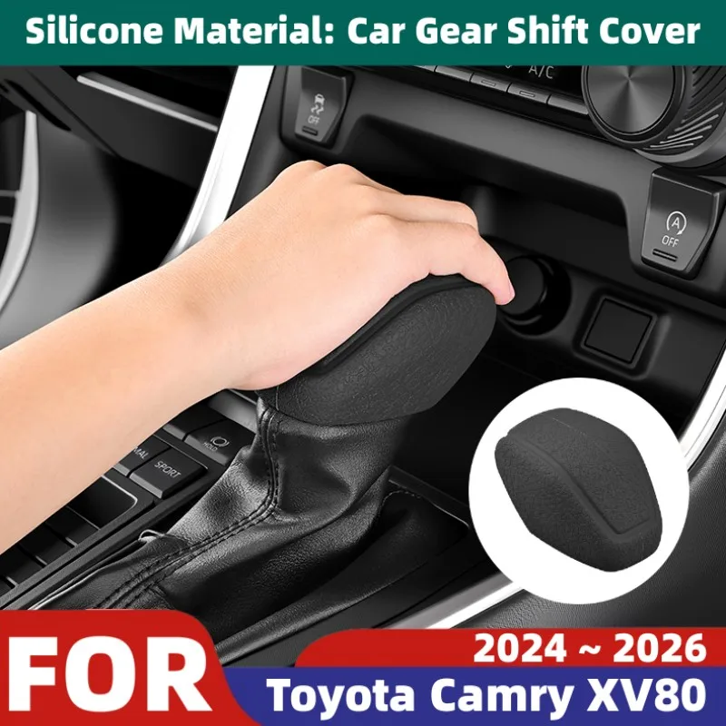 

Car Gear Shift Knob Cover Kit Gear Shift Non-Slip Handle Trim Protect Cover For Toyota Camry XV80 2024~2026 Interior Accessories