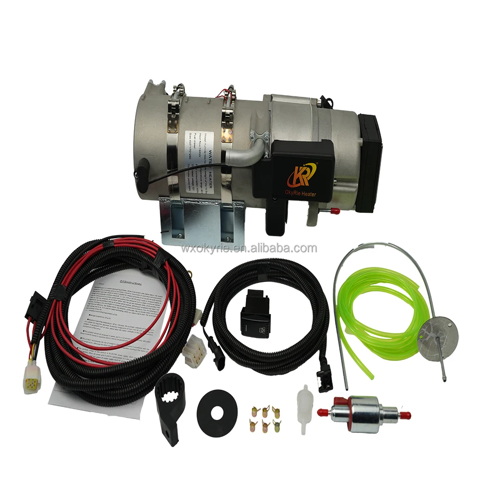 OkyRie Universal 12KW/15KW Auto Engine Preheater 12V/24V DC Parking Heater for Diesel Coolant Liquid Air Conditioning Systems