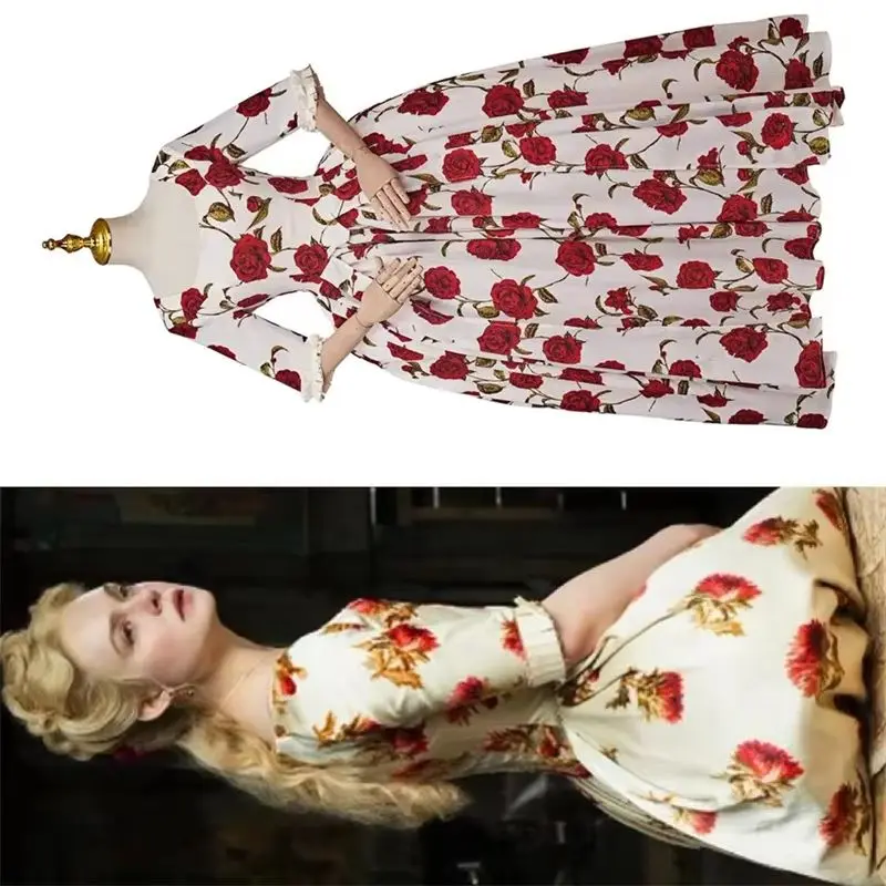 

The Great 3 Catherine Cosplay Costume Women Rococo Marie Antoinette Ball Gown Vintage Rose Floral Dress